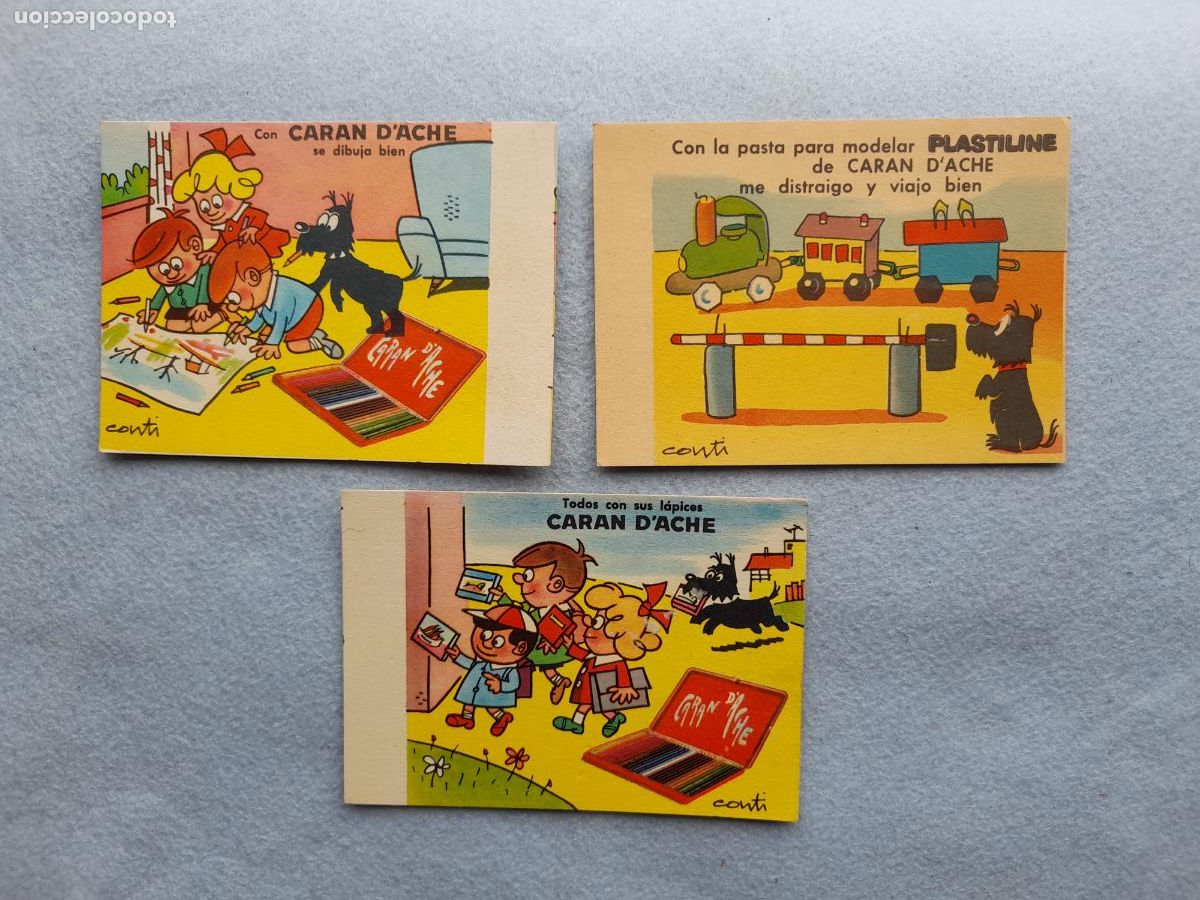 Coleccionismo Papel secante: Lote de 3 Secantes de Caran D&Aacute;che.