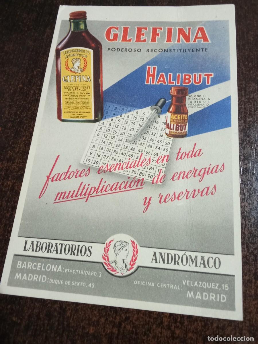 Coleccionismo Papel secante: Glefina.Poderoso reconstituyente.