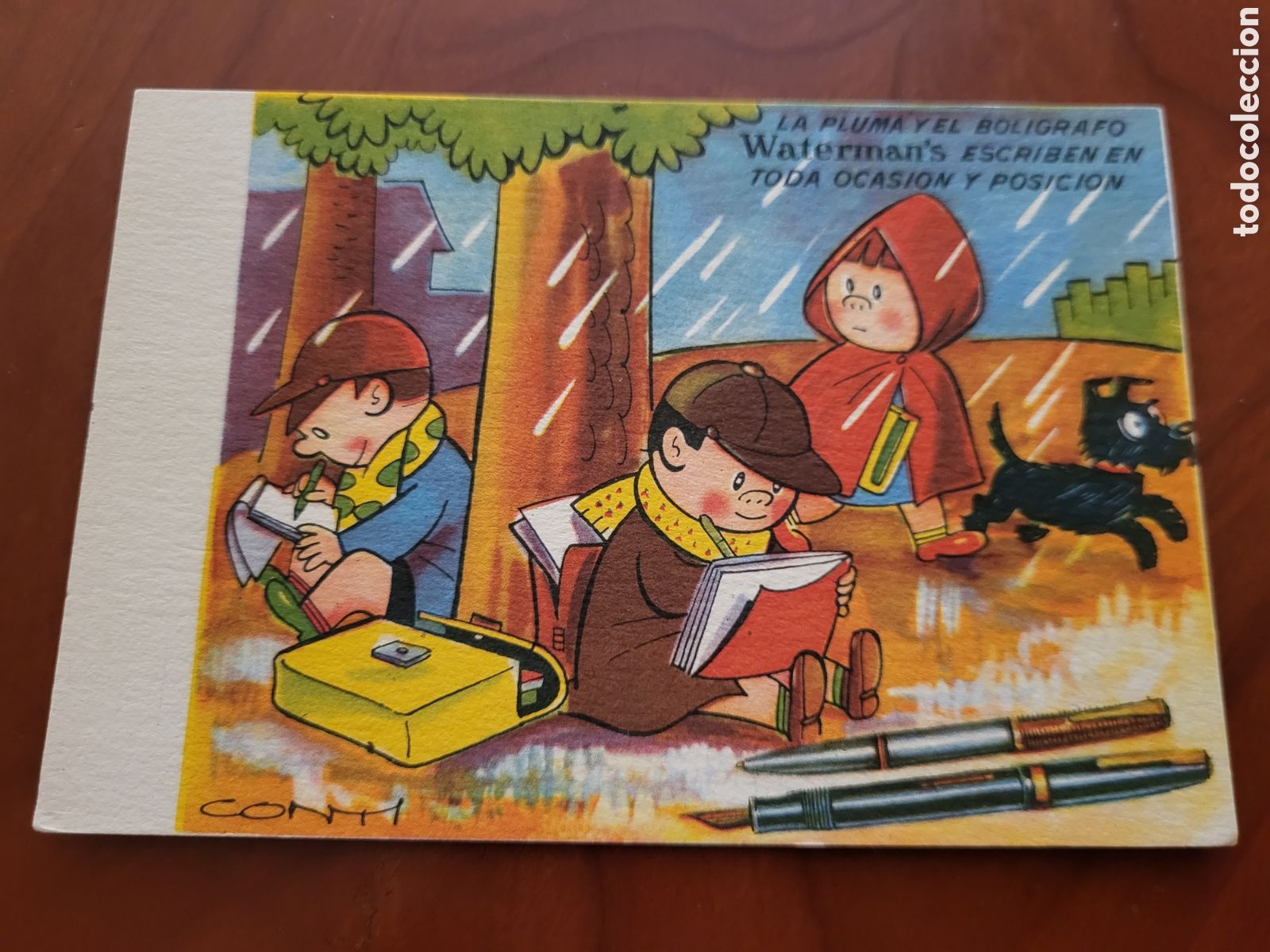 Coleccionismo Papel secante: ANTIGUO PAPEL SECANTE PUBLICIDAD PLUMA Y BOLIGRAFO WATERMAN'S