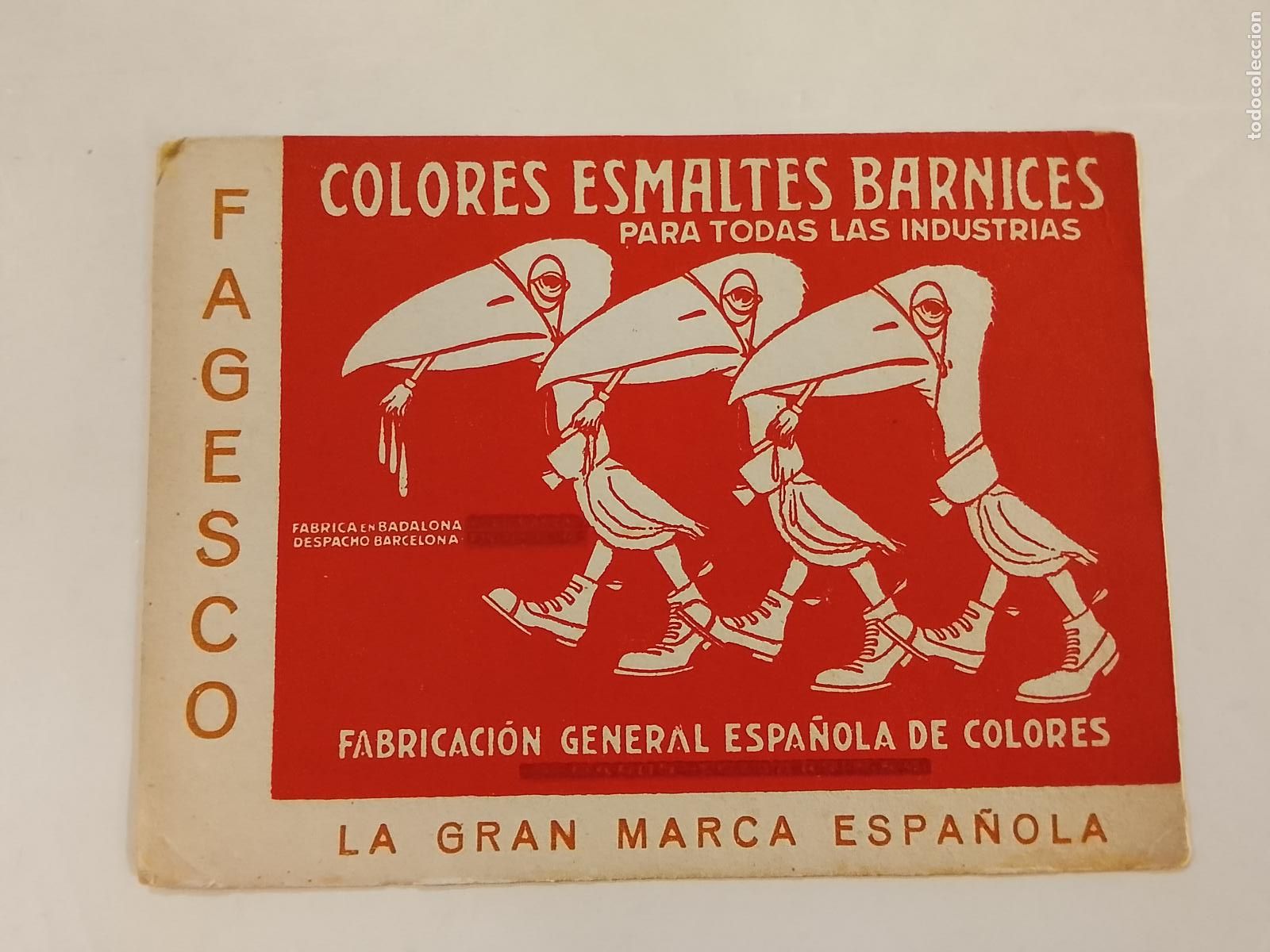 Coleccionismo Papel secante: FAGESCO FABRICACION GENERAL ESPA&Ntilde;OLA DE COLORES - PAPEL SECANTE -VER FOTOS-(K-15.258)