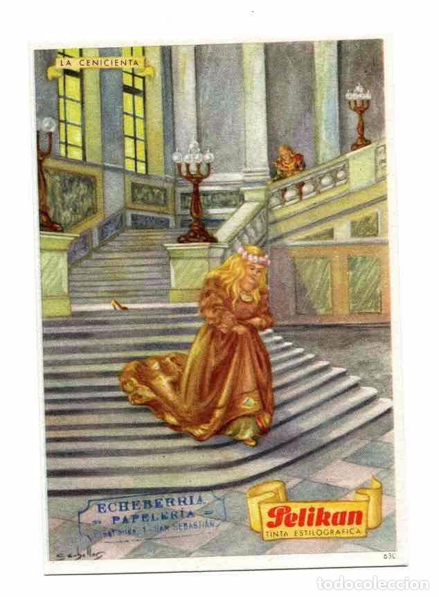 Coleccionismo Papel secante: PAPEL SECANTE PUBLICITARIO TINTA ESTILOGRAFICA PELIKAN. LA CENICIENTA. C.1950