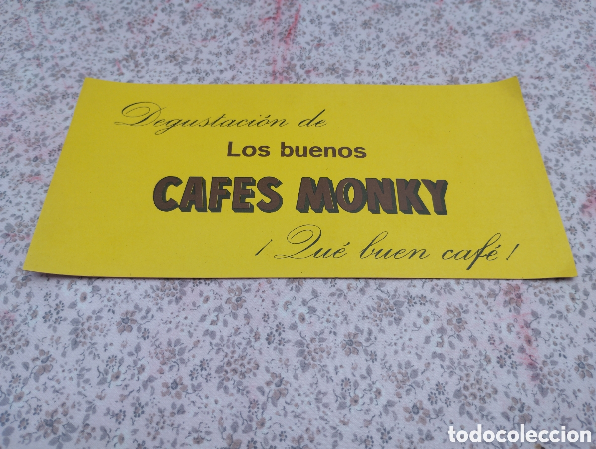 Coleccionismo Papel secante: Precioso y c&oacute;mo nuevo papel secante cafes monky
