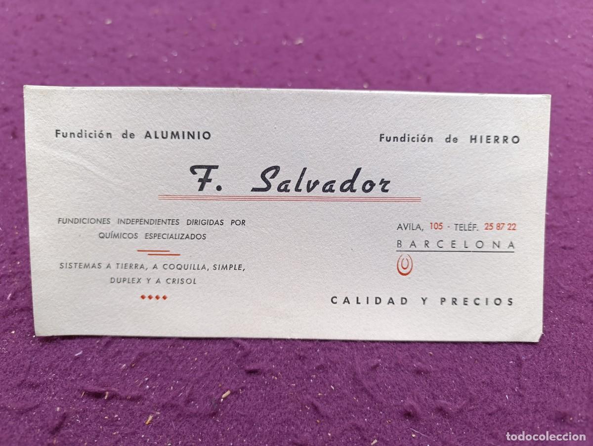 Collectionnisme Papier buvard: Antiguo Papel Secante, F. Salvador, Fundici&oacute;n de Metales