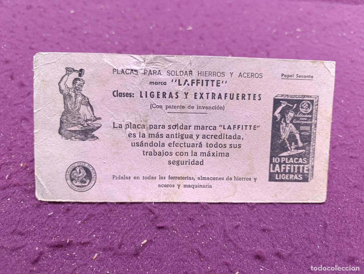 Collectionnisme Papier buvard: Antiguo Papel Secante, Placas para soldar hierros y aceros, Laffitte