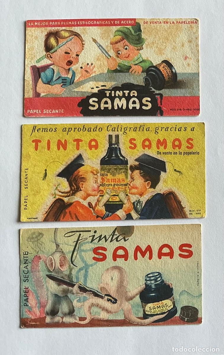 Sammeln von L&ouml;schpapier: 3 PAPEL SECANTE TINTA SAMAS NI&Ntilde;OS Y PULPO