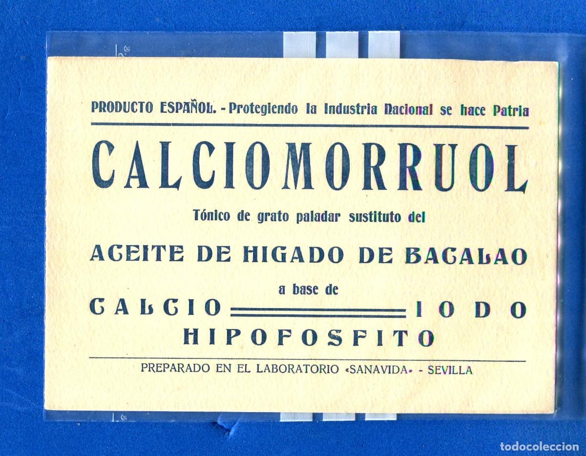 Coleccionismo Papel secante: ANTIGUO PAPEL SECANTE MEDICINA CALCIOMORRUOL LABORATORIO SANAVIDA / SEVILLA