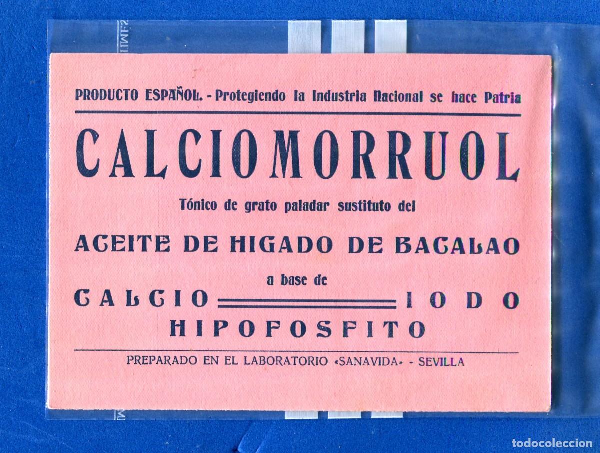 Coleccionismo Papel secante: ANTIGUO PAPEL SECANTE MEDICINA CALCIOMORRUOL LABORATORIO SANAVIDA / SEVILLA