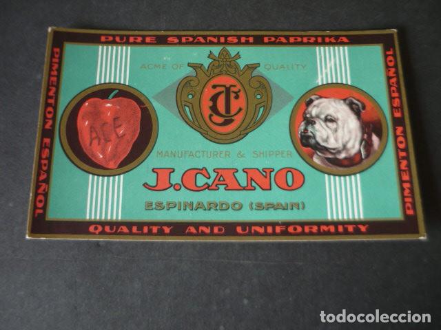 Collectionnisme Papier buvard: ESPINARDO MURCIA PIMENTON J. CANO PAPEL SECANTE 9 X 14,5 CM