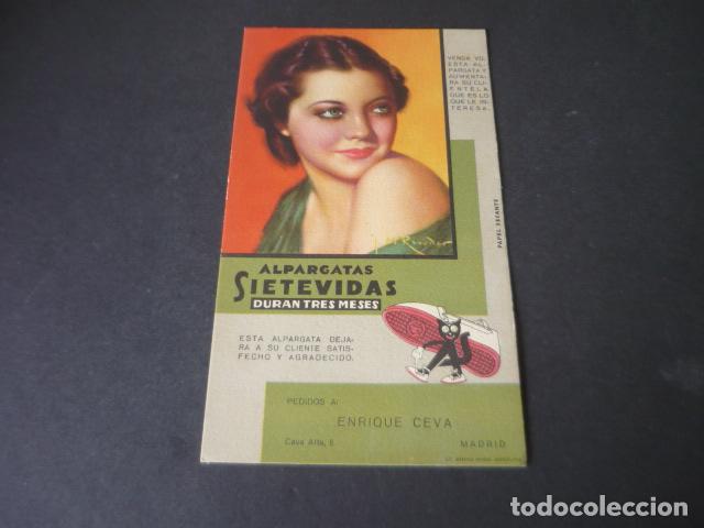 Collezionismo Carta assorbente: ALPARGATAS SIETEVIDAS MADRID PUBLICIDAD SECANTE 12 X 21 CM