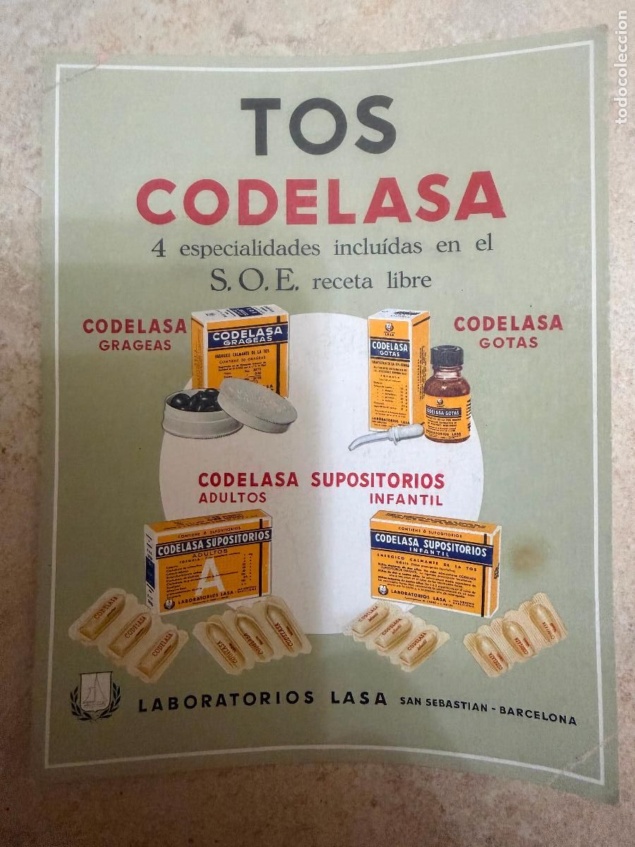 Coleccionismo Papel secante: Papel secante tos dodelasa
