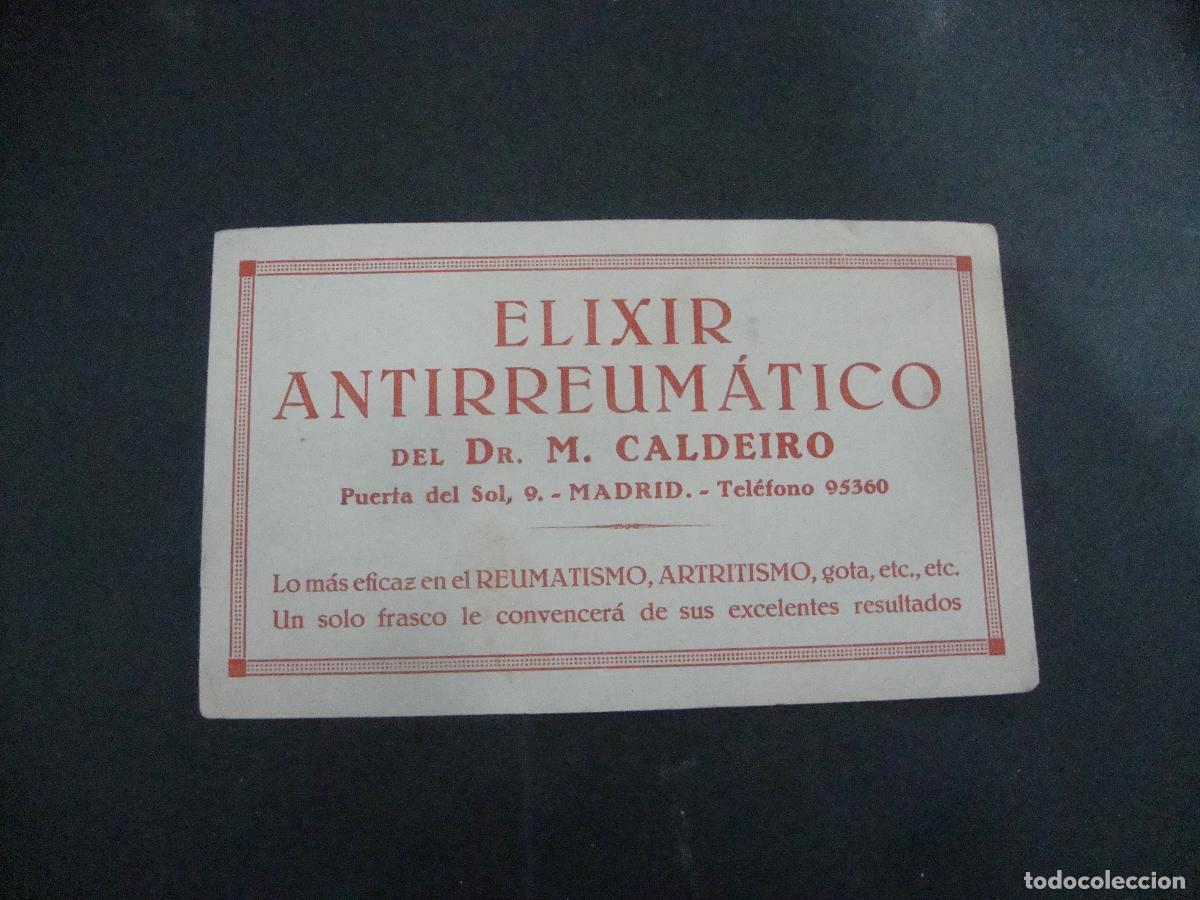 Coleccionismo papel secante: PAPEL SECANTE ELIXIR ANTIRREUMATICO DR CALDEIRO