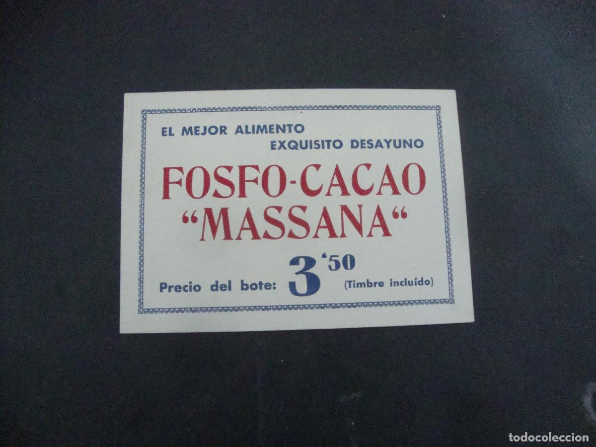 Coleccionismo papel secante: PAPEL SECANTE FOSFO CACAO MASSANA