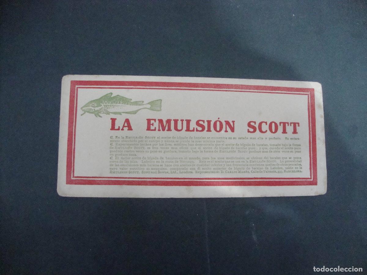 Coleccionismo papel secante: PAPEL SECANTE EMULSION DE SCOTT - Foto 1