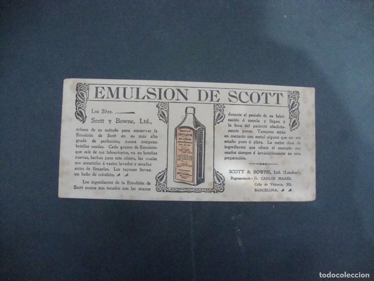 Coleccionismo papel secante: PAPEL SECANTE EMULSION DE SCOTT