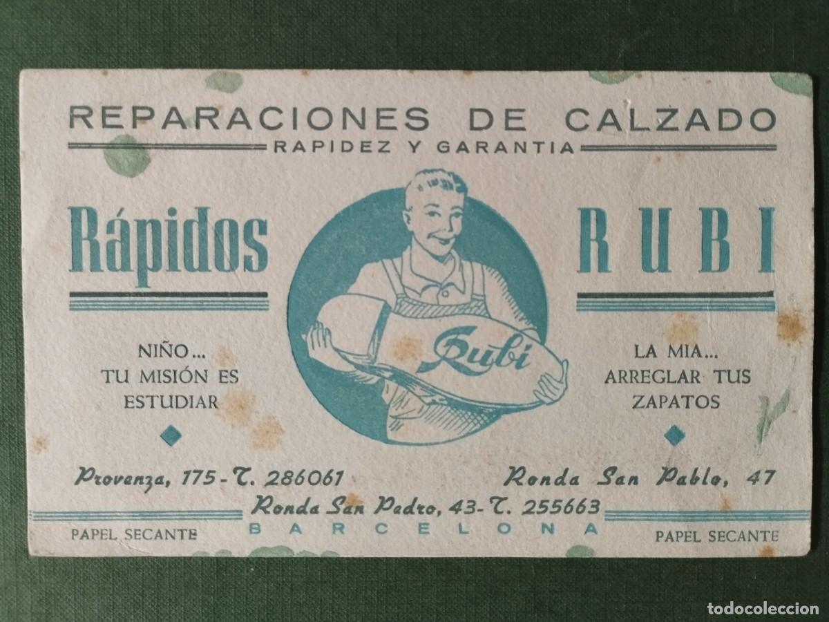 Colecionismo Mata-borr&atilde;o: PAPEL SECANTE RAPIDOS RUBI CALZADO BARCELONA