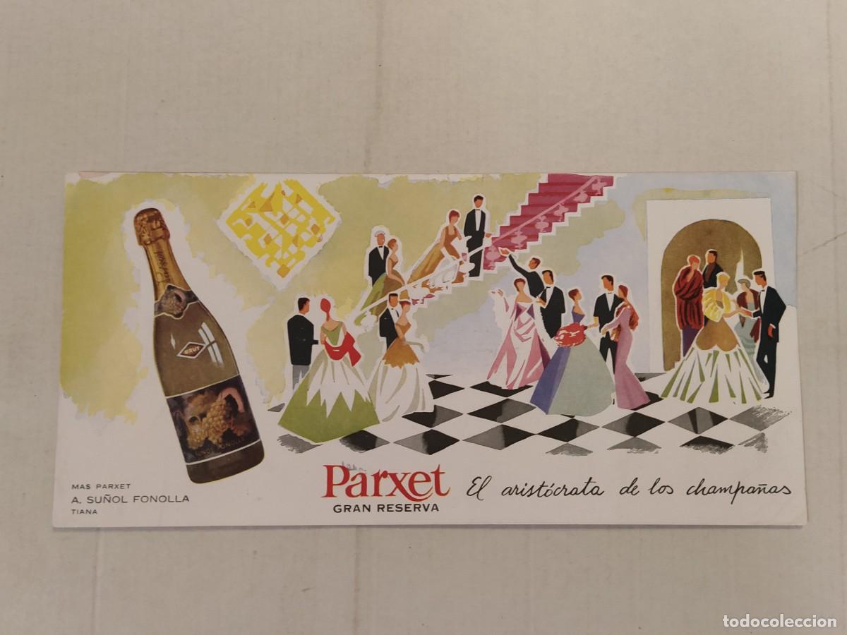 Collectionnisme Papier buvard: CAVA PARXET GRAN RESERVA - MAS PARXET A. SU&Ntilde;OL FONOLLA , TIANA - PAPEL SECANTE - PUBLICIDAD CHAMPA&Ntilde;A