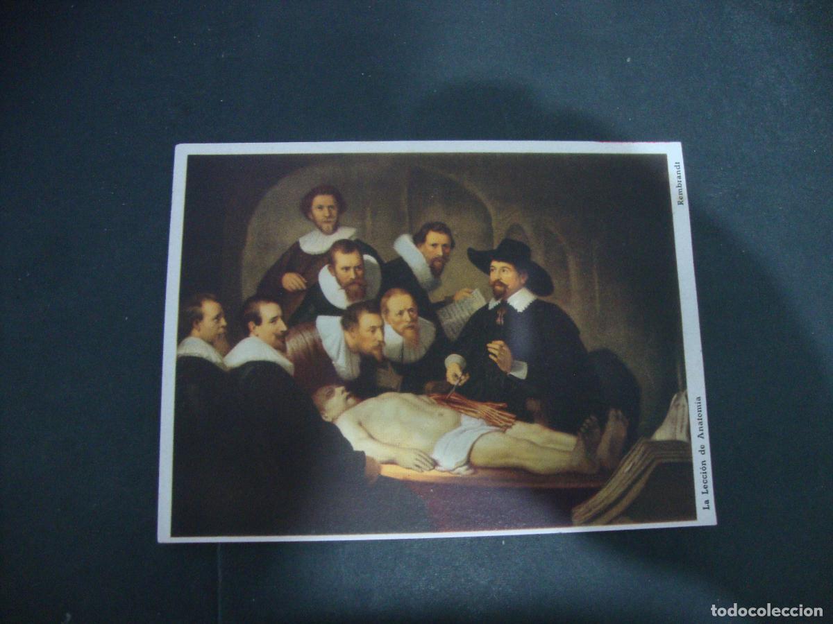 Coleccionismo papel secante: PAPEL SECANTE CUADRO LA LECCION DE ANATOMIA REMBRANDT