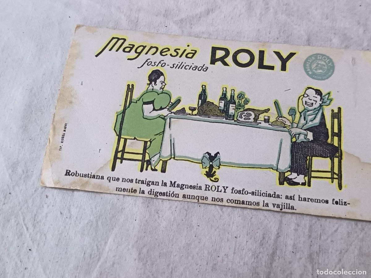 Collectable Blotting Paper: Antiguo Papel Secante, publicidad de farmacia, Magnesia Roly