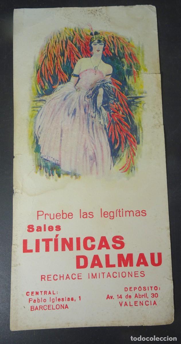 Colecionismo Mata-borr&atilde;o: ANTIGUA PUBLICIDAD, SALES LIT&Iacute;NICAS DALMAU, BARCELONA, VER FOTOS