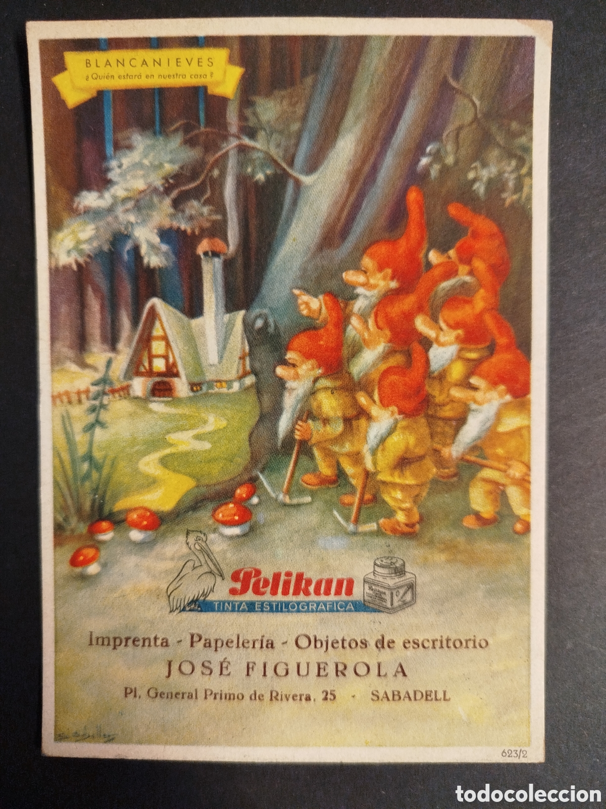 Coleccionismo papel secante: SECANTE PELIKAN BLANCANIEVES 623/2 C/PUBLICIDAD