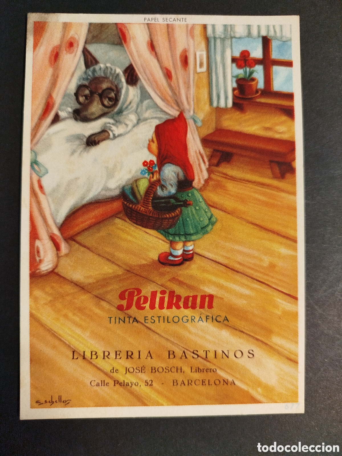 Coleccionismo papel secante: SECANTE PELIKAN CAPERUCITA ROJA 677C/PUBLICIDAD