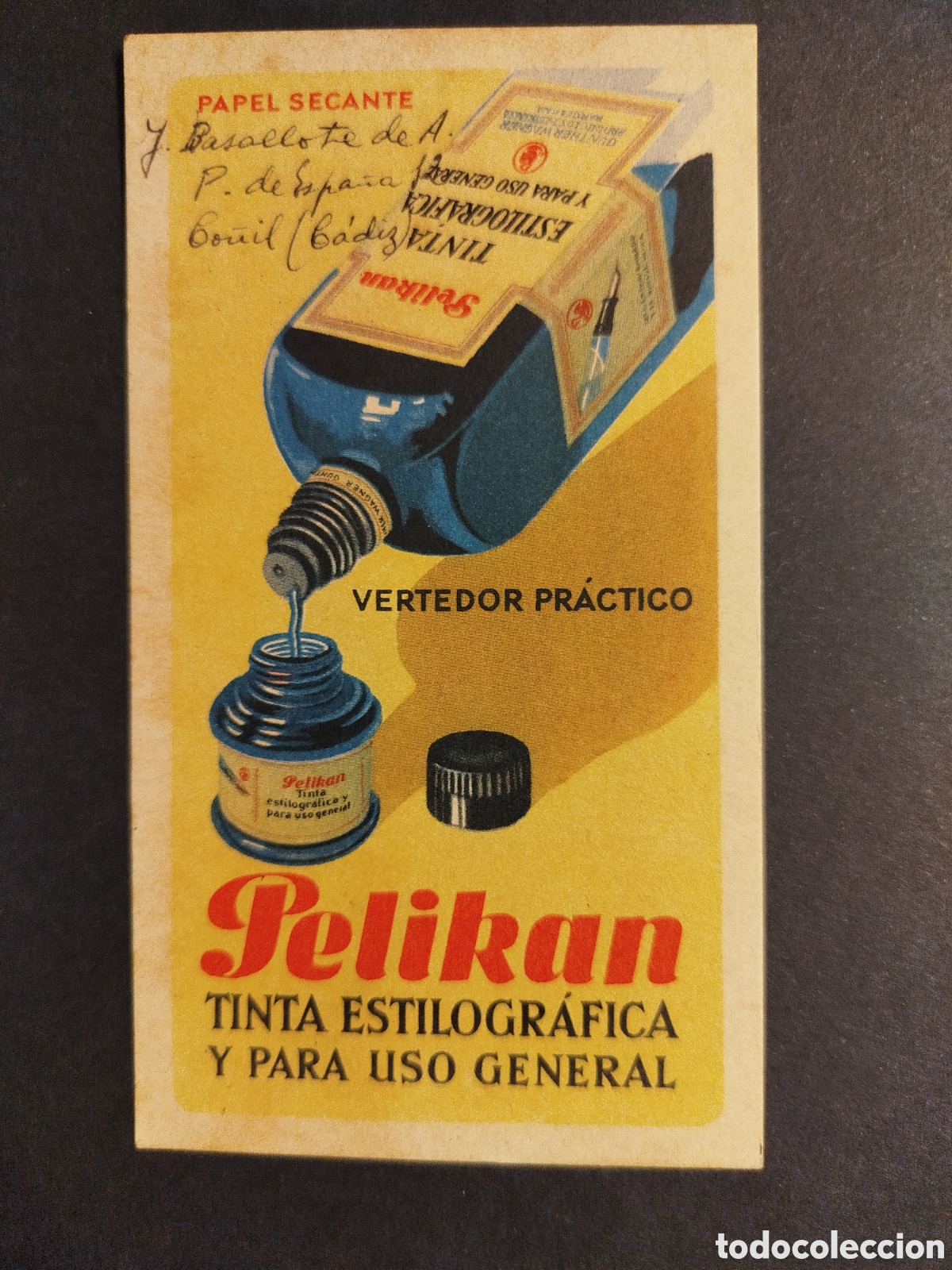 Coleccionismo papel secante: SECANTE PELIKAN TINTA ESTILOGR&Aacute;FICA