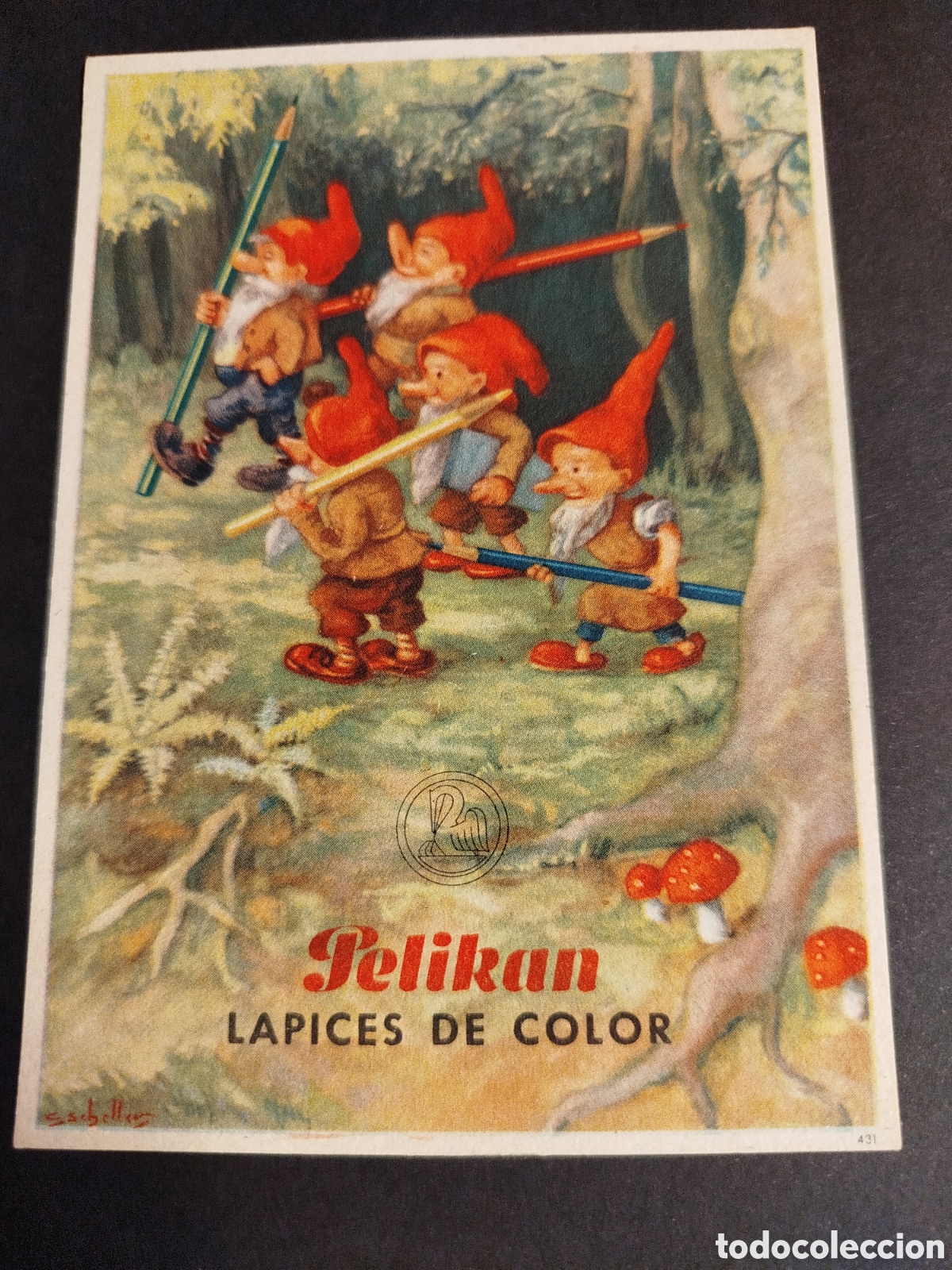 Coleccionismo papel secante: SECANTE PELIKAN L&Aacute;PICES DE COLORES 431
