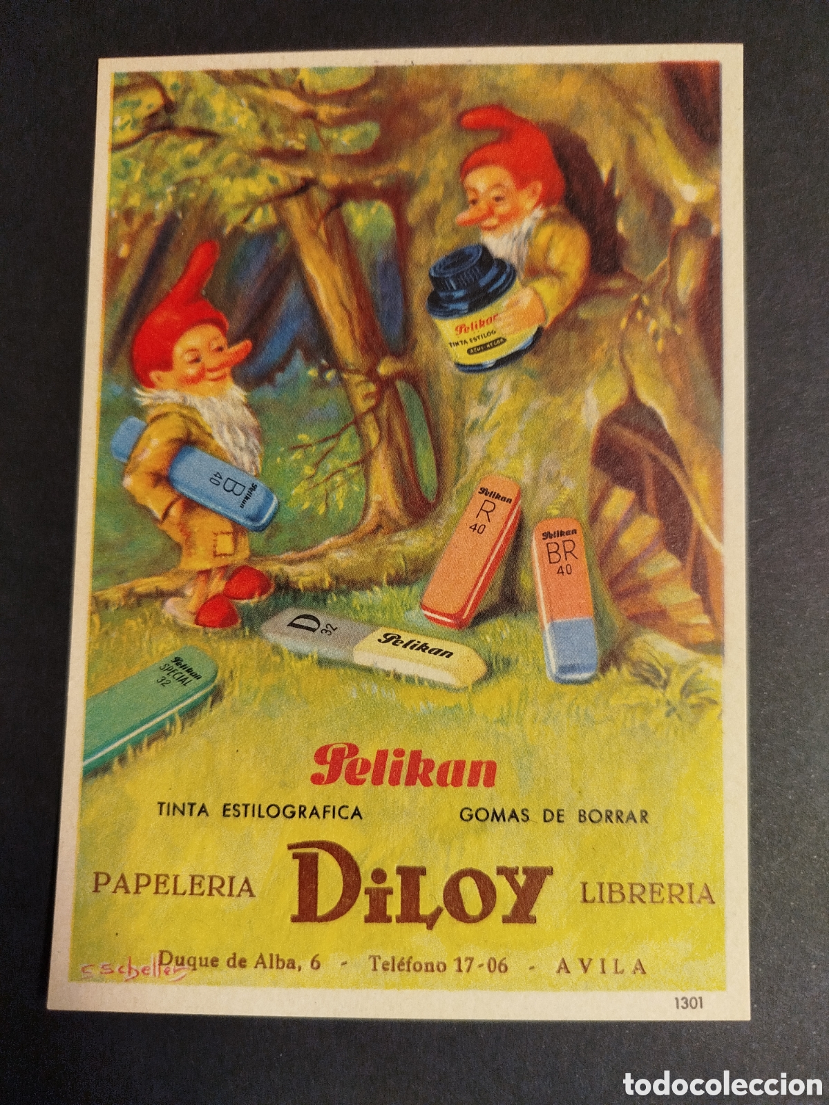 Coleccionismo papel secante: SECANTE PELIKAN 1301 CON PUBLICIDAD DILOY
