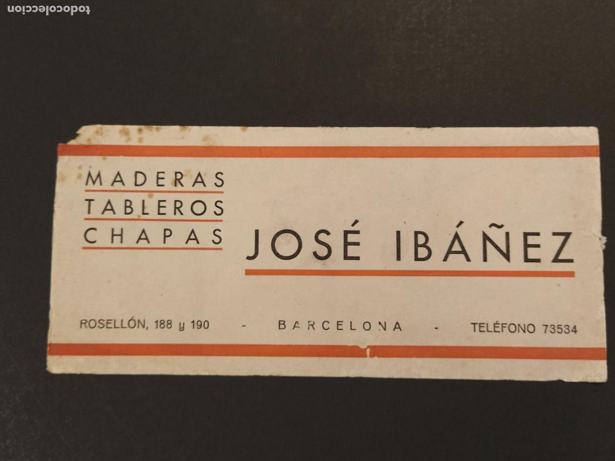 Coleccionismo papel secante: JOSE IBA&Ntilde;EZ MADERAS TABLEROS CHAPAS - BARCELONA - PUBLICIDAD - PAPEL SECANTE -(K-16.029)