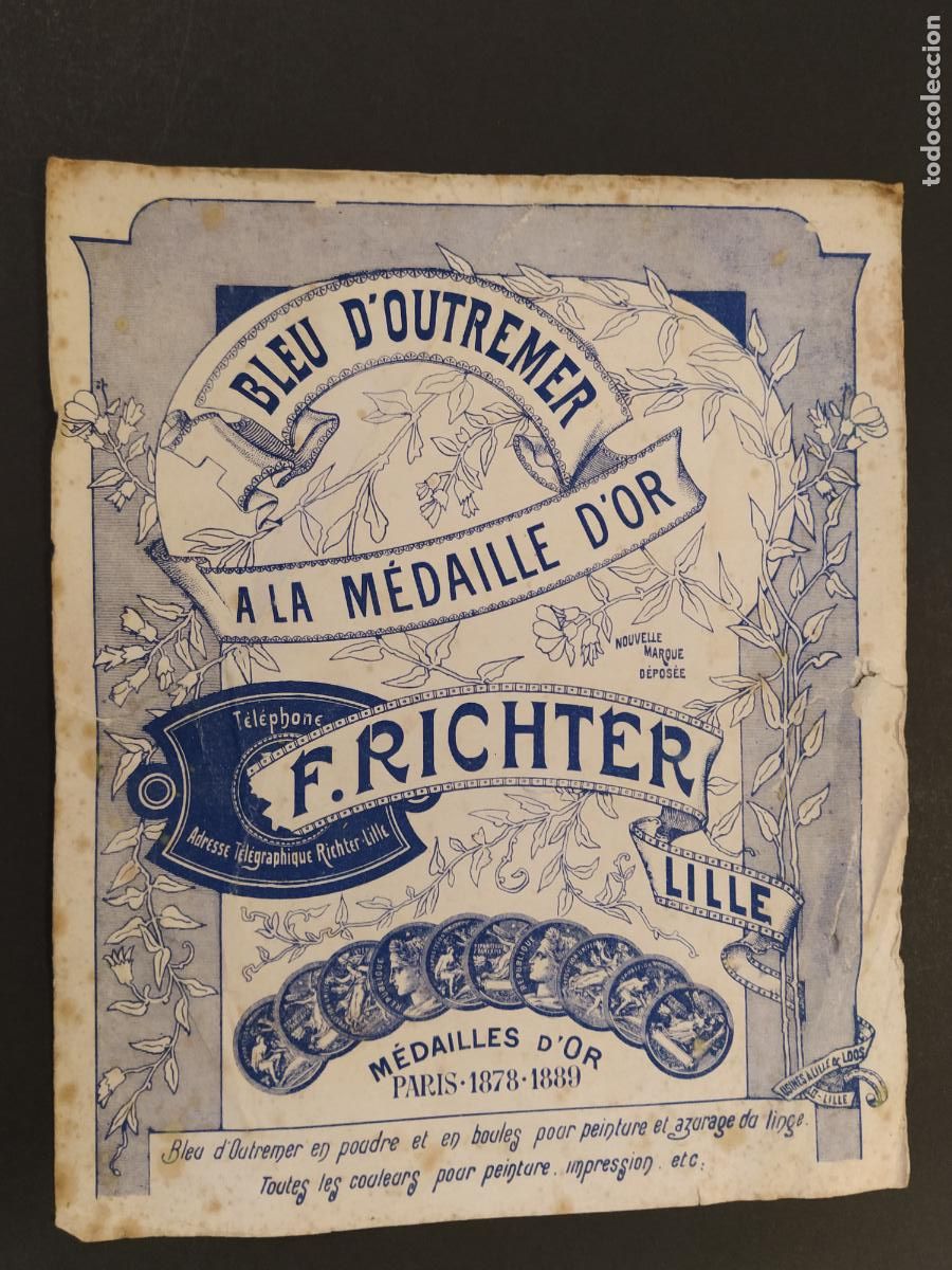Coleccionismo papel secante: F. RITCHER - LILLE - PUBLICIDAD - PAPEL SECANTE -(V-28.425)