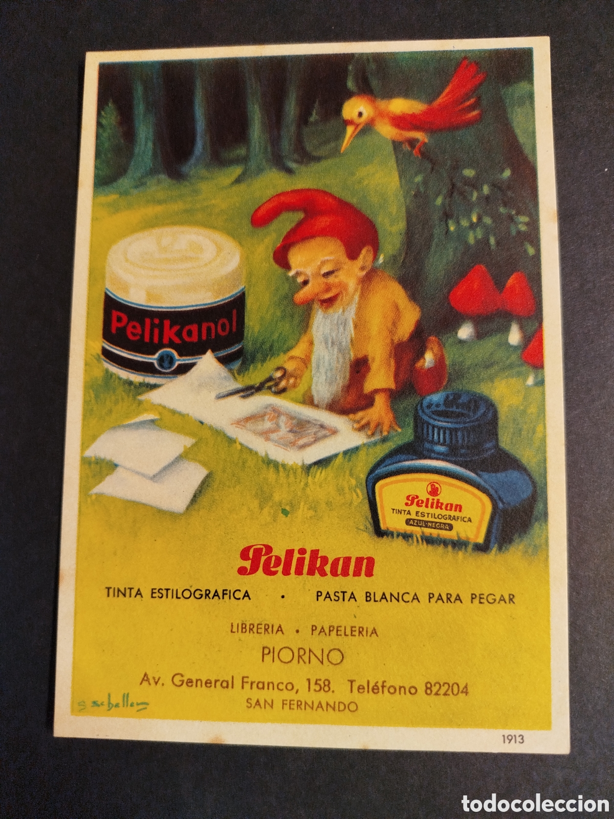 Coleccionismo papel secante: SECANTE PELIKAN 1913 PUBLICIDAD LIBRER&Iacute;A PIORNO