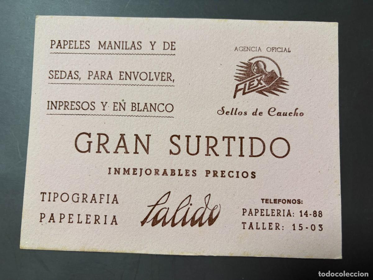 Coleccionismo papel secante: PAPEL SECANTE PAPELERIA SALIDO TIPOGRAFIA JEREZ DE LA FRONTERA, CADIZ
