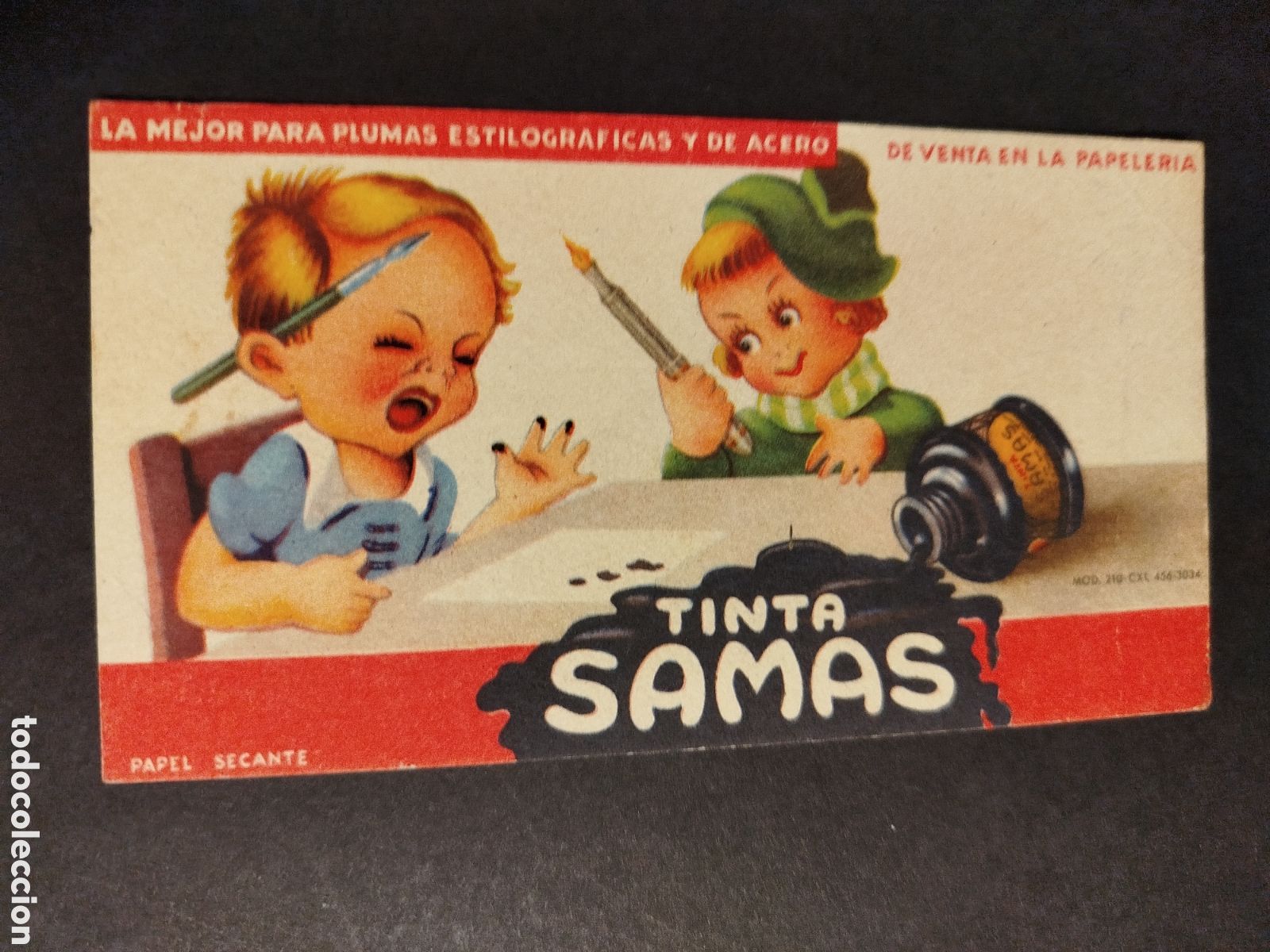 Coleccionismo papel secante: PAPEL SECANTE TINTA SAMAS