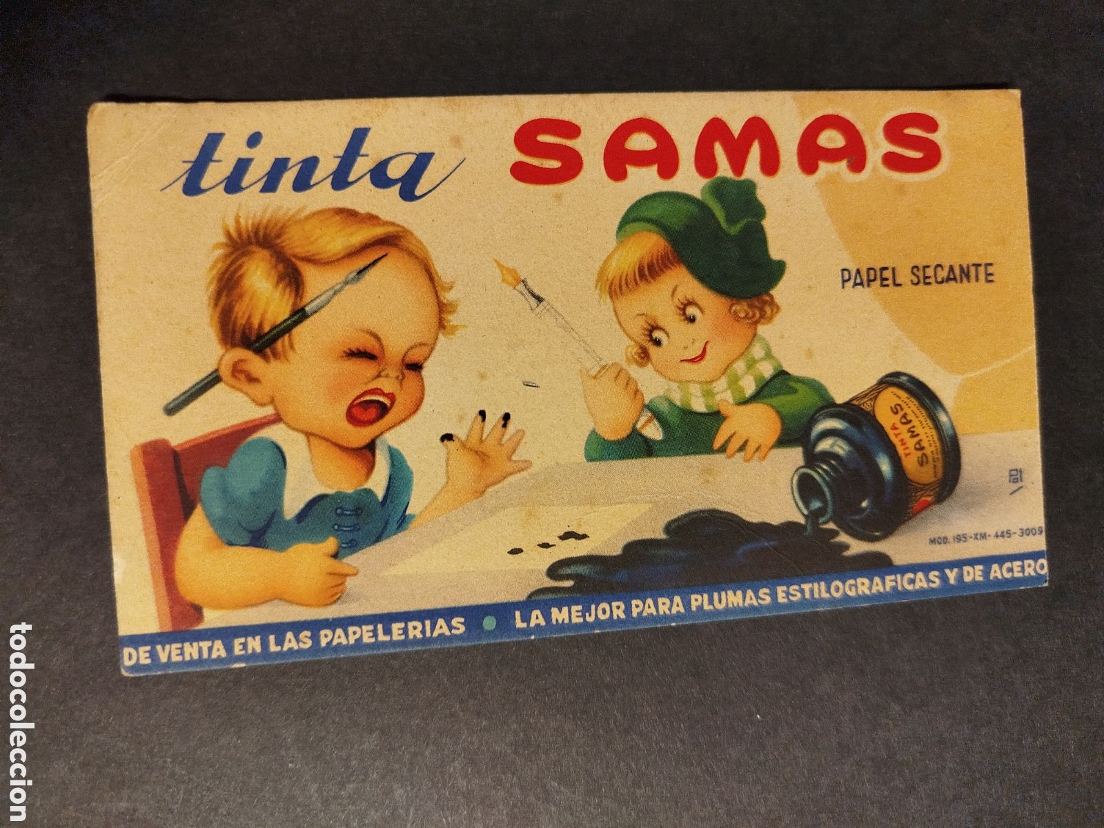 Coleccionismo papel secante: PAPEL SECANTE TINTA SAMAS