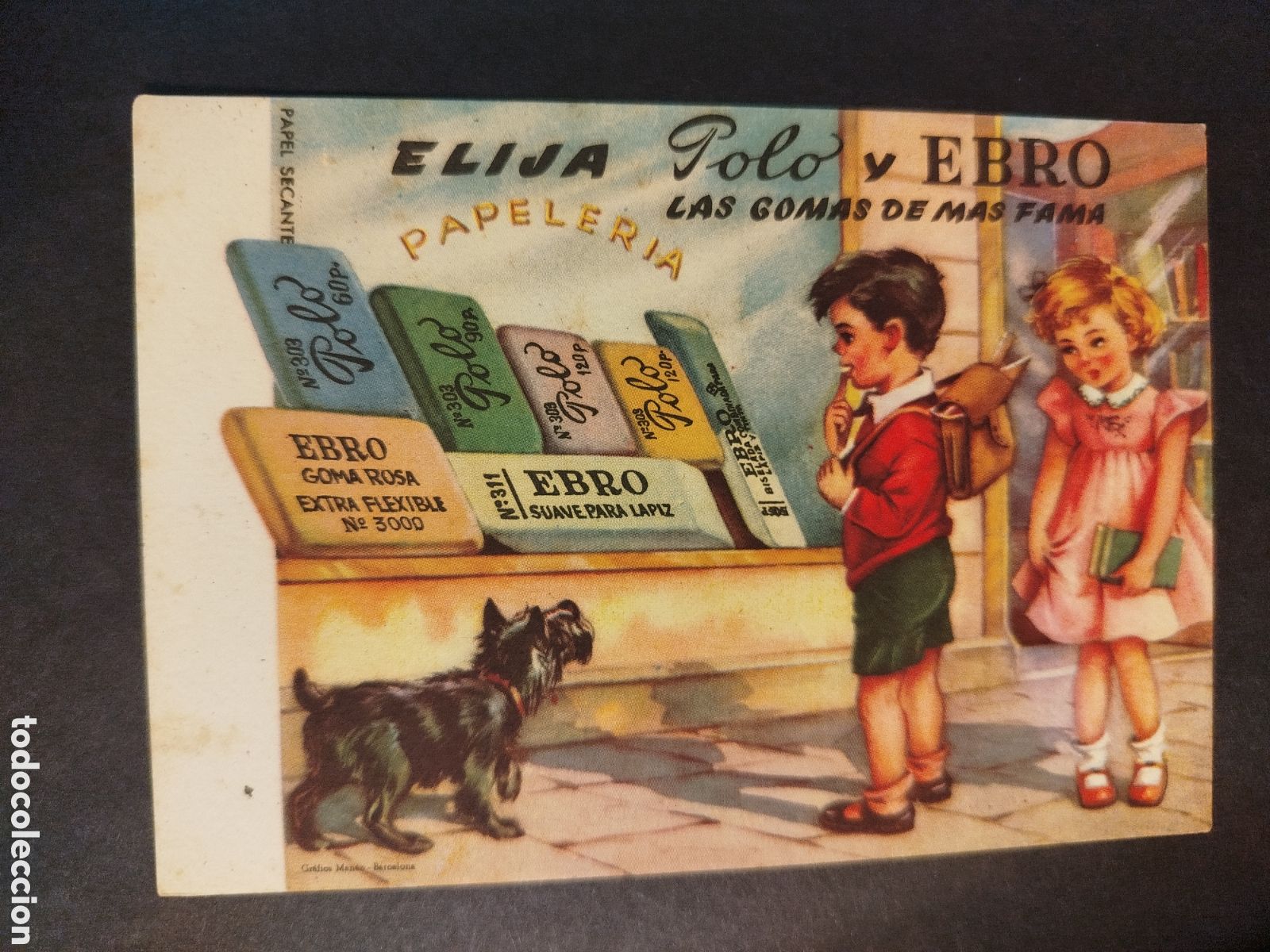 Coleccionismo papel secante: SECANTE GOMAS EBRO Y POLO