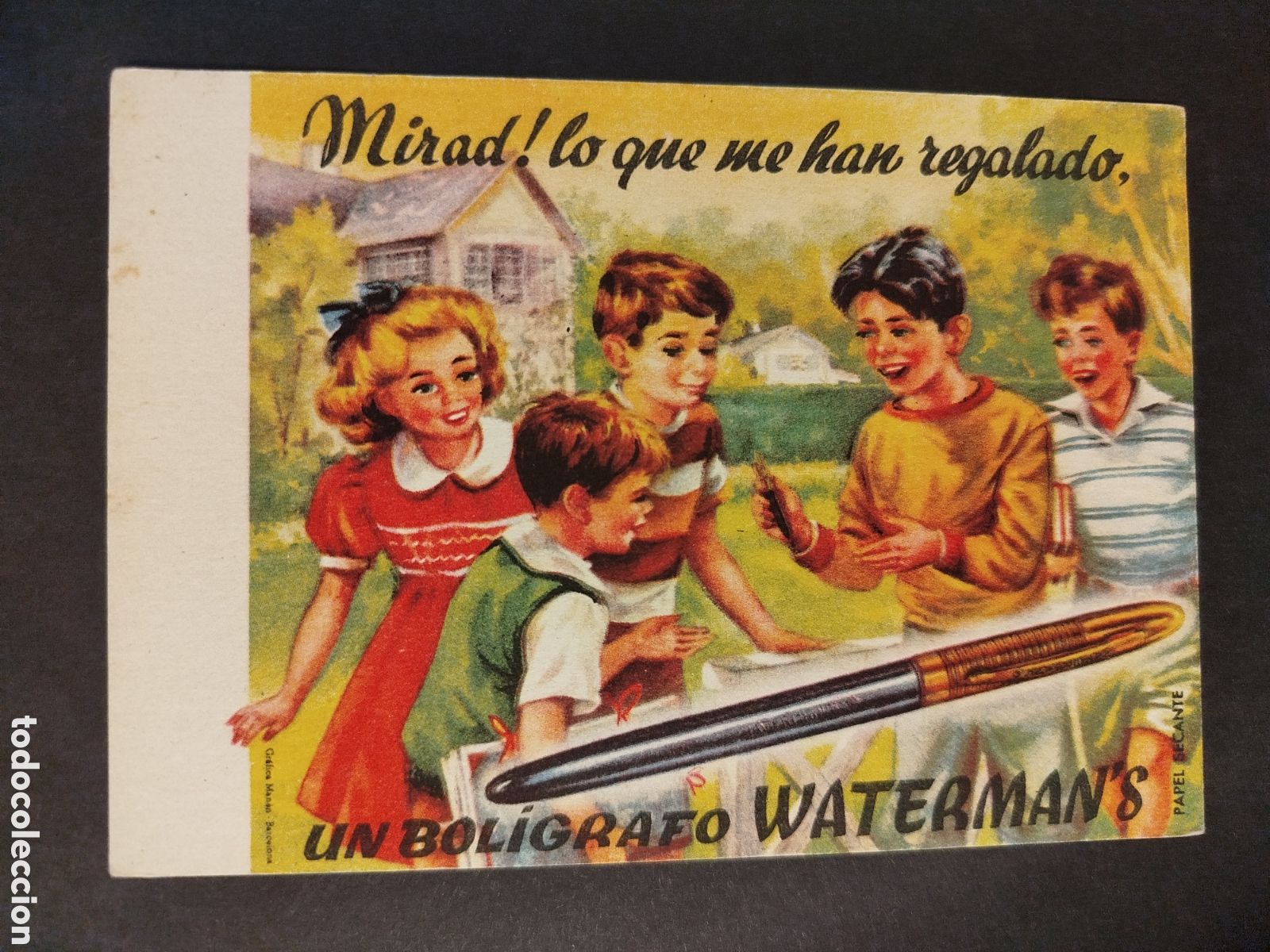 Coleccionismo papel secante: SECANTE BOL&Iacute;GRAFO WATERMAN'S