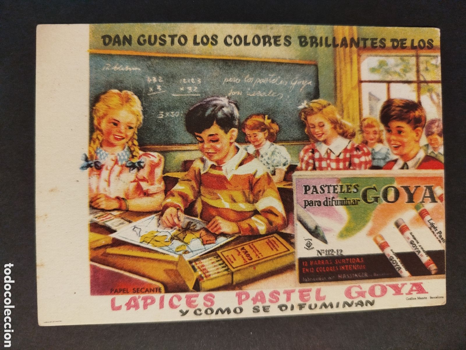 Coleccionismo papel secante: SECANTE L&Aacute;PICES PASTEL GOYA
