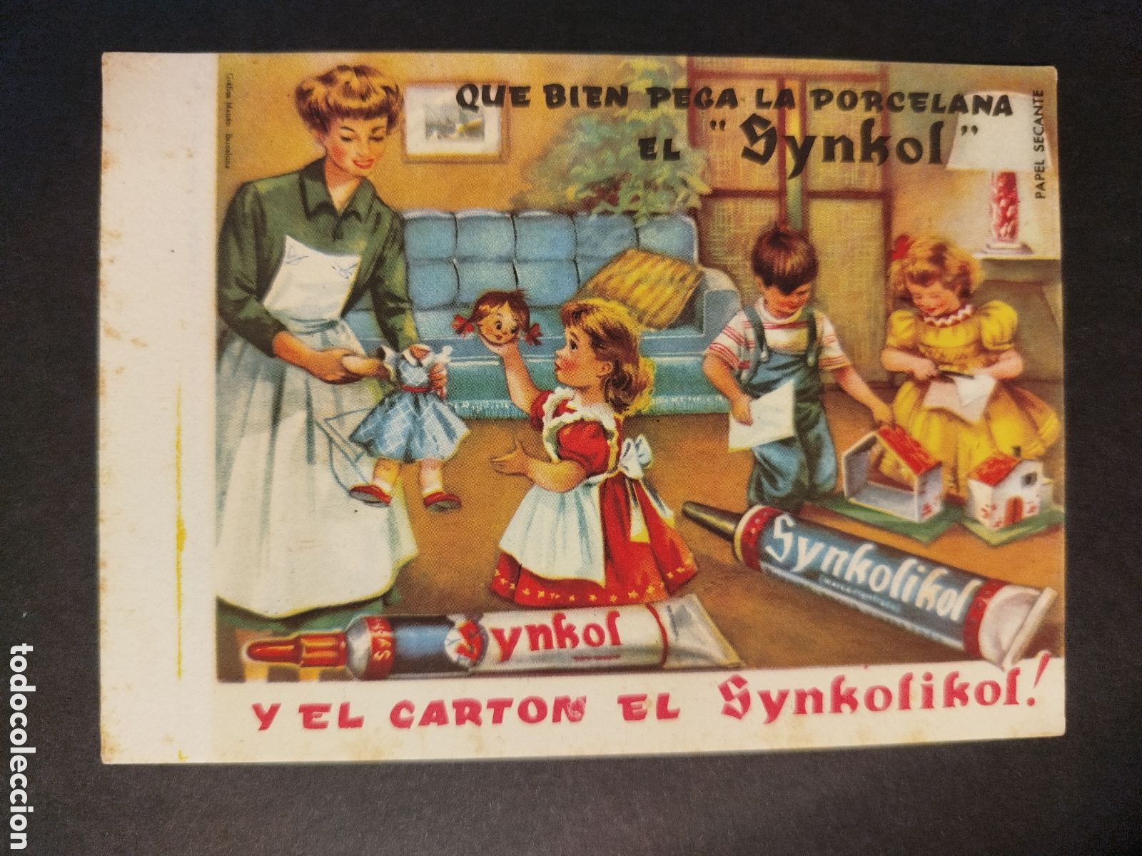 Coleccionismo papel secante: SECANTE PEGAMENTO SYNKOL