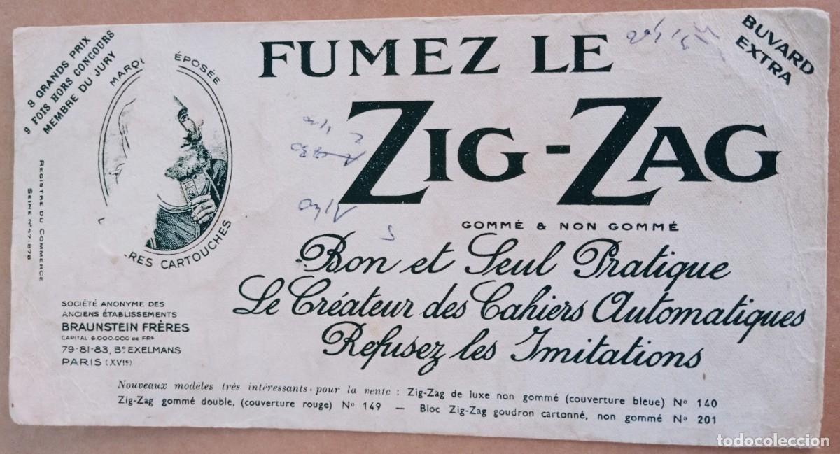 Coleccionismo papel secante: ANTIGUO PAPEL SECANTE ZIG ZAG - PAR&Iacute;S