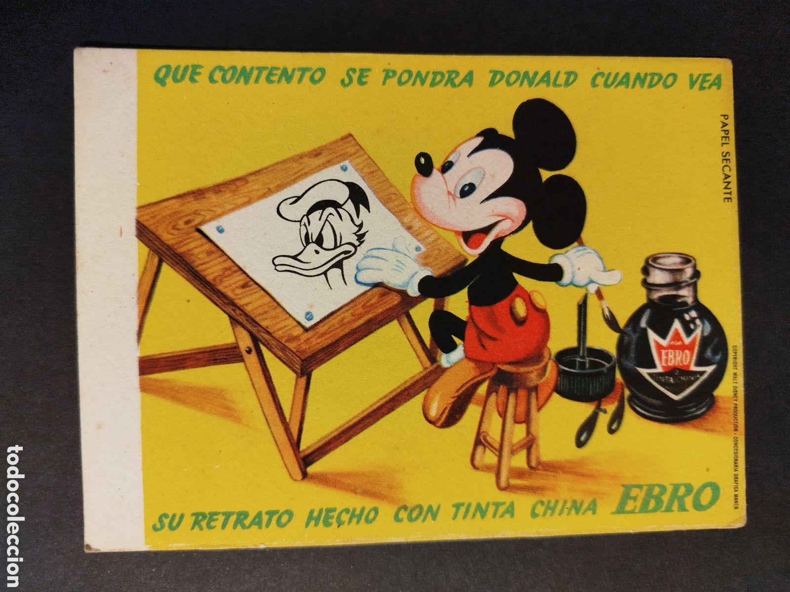 Coleccionismo papel secante: SECANTE TINTA CHINA EBRO WALT DISNEY