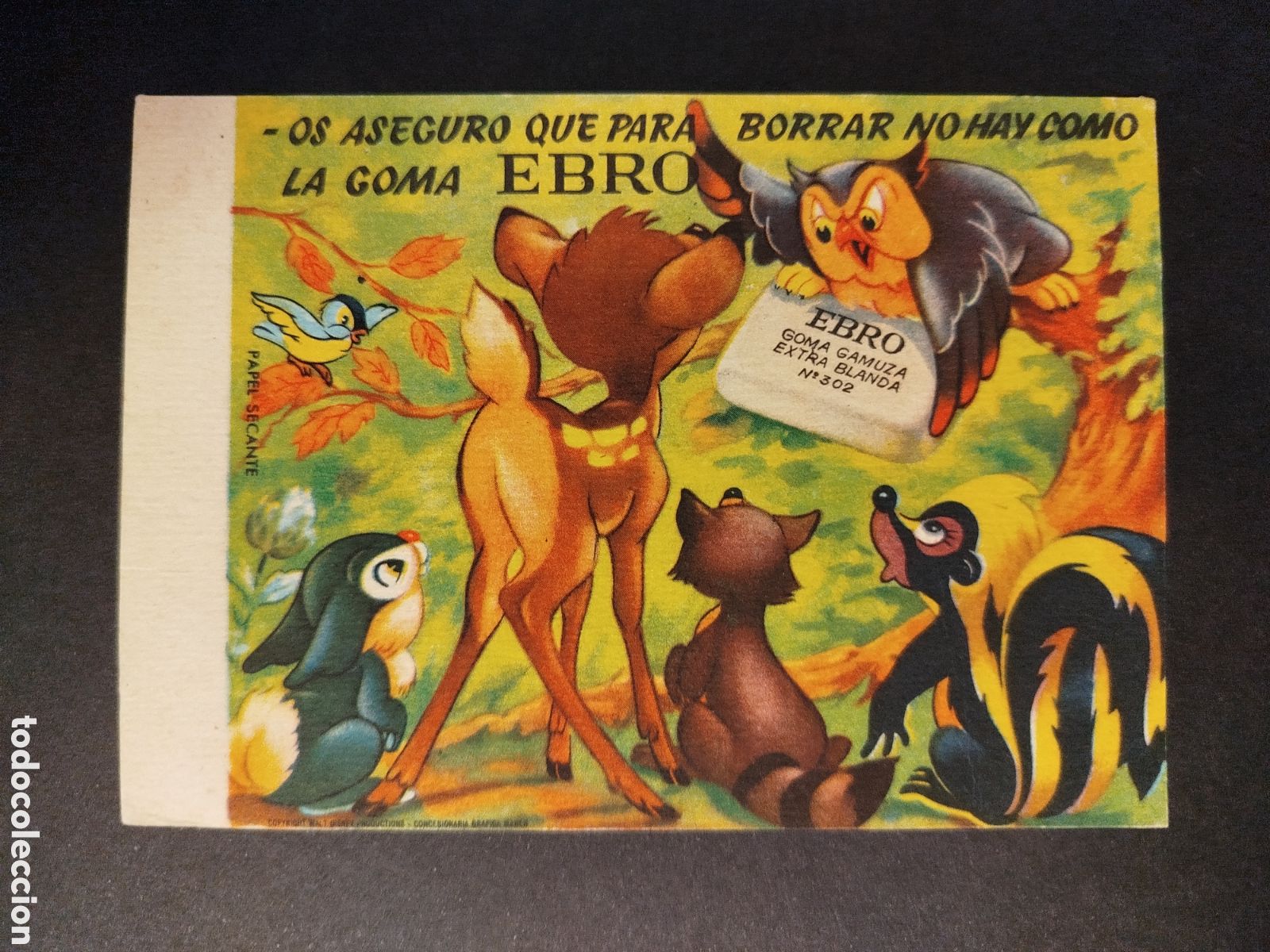 Coleccionismo papel secante: SECANTE GOMAS EBRO WALT DISNEY