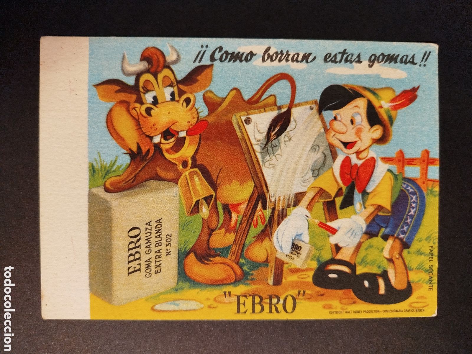 Coleccionismo papel secante: SECANTE GOMAS EBRO WALT DISNEY
