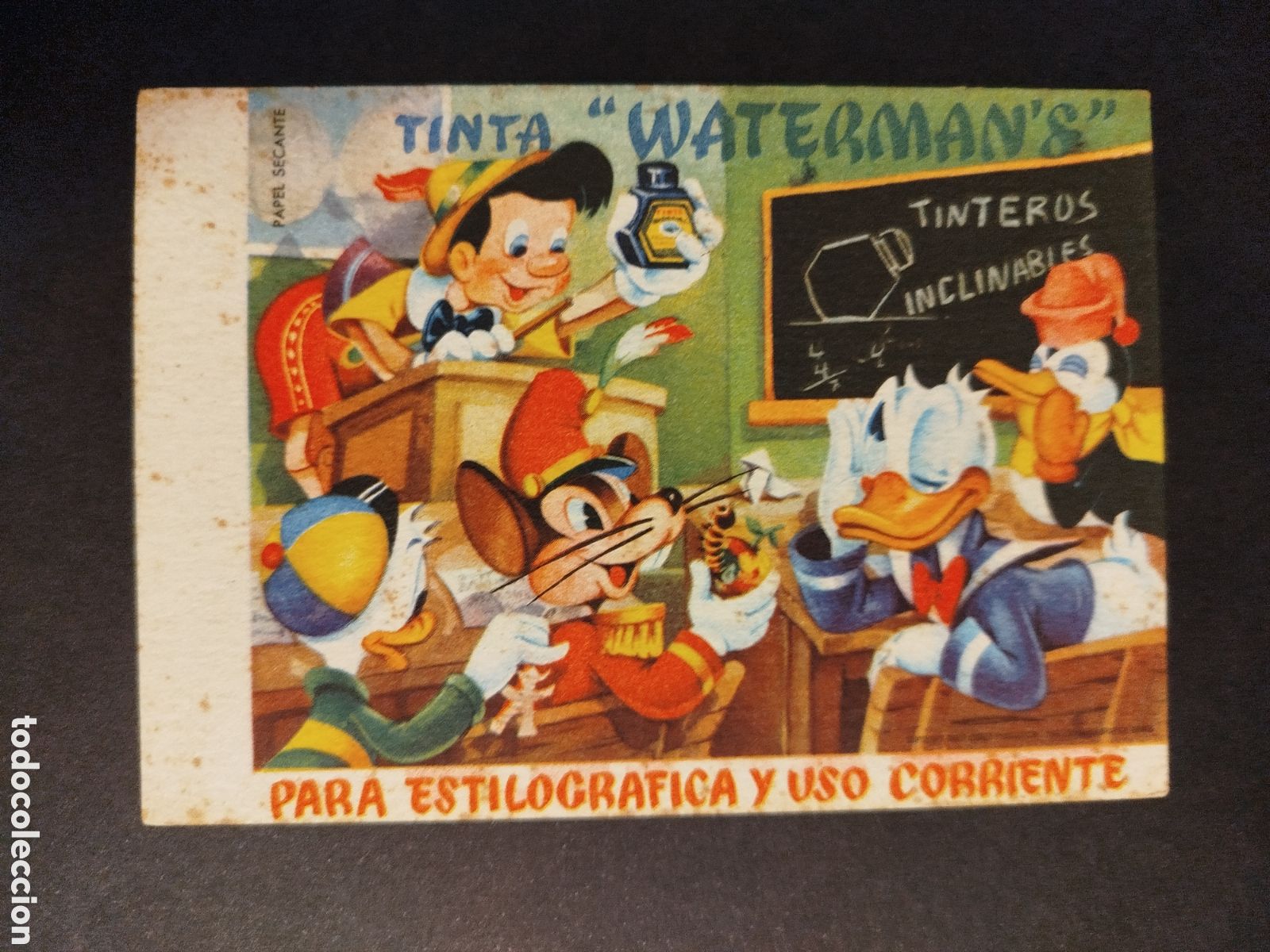 Coleccionismo papel secante: SECANTE TINTA WATERMAN 'S WALT DISNEY
