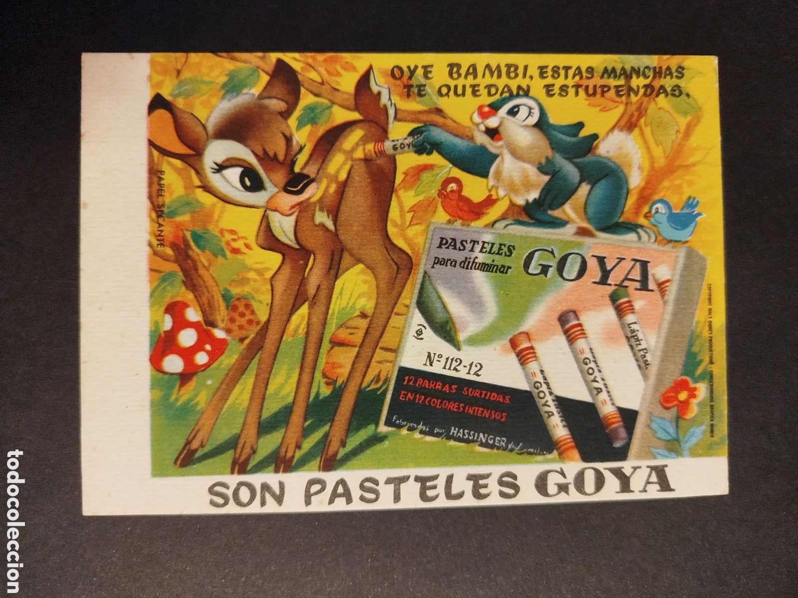 Coleccionismo papel secante: SECANTE PASTELES GOYA WALT DISNEY