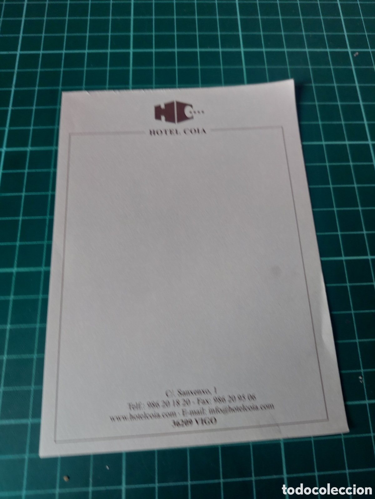 Coleccionismo papel secante: PAPEL HOTEL COIA VIGO PONTEVEDRA GALICIA