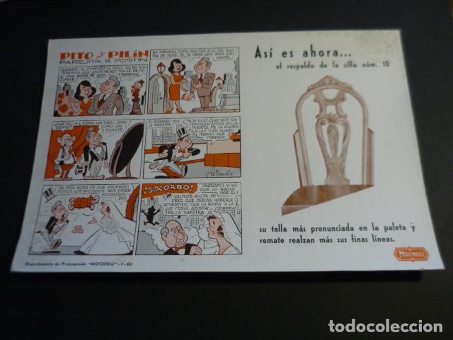 Coleccionismo papel secante: MUEBLES MOCHOLI CON TIRA COMICA DE SANCHIS ILUSTRADOR PAPEL SECANTE 15,5 X 24,5 CM