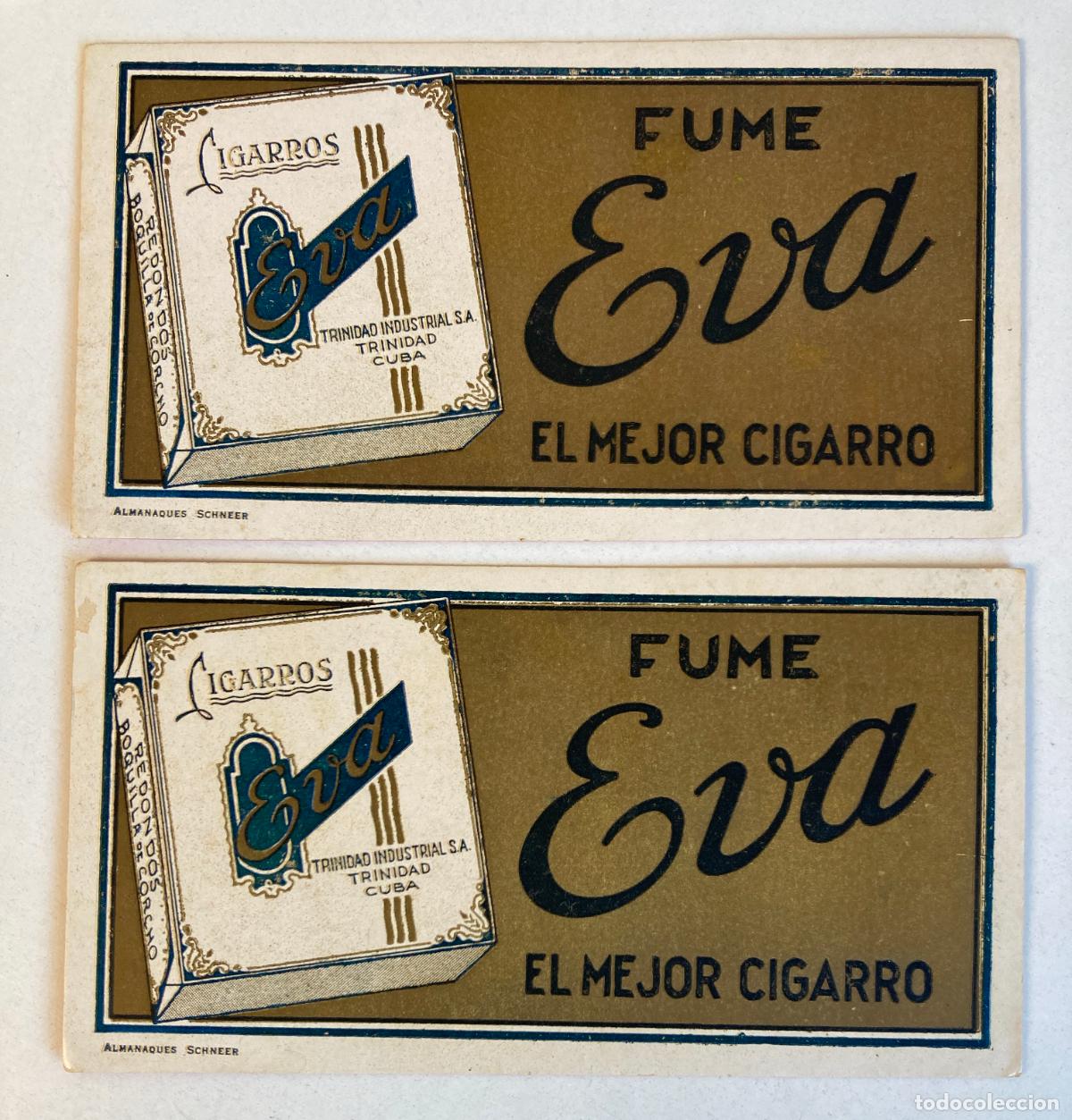 Coleccionismo papel secante: 2 SECANTES, CIGARROS EVA - VER FOTOS
