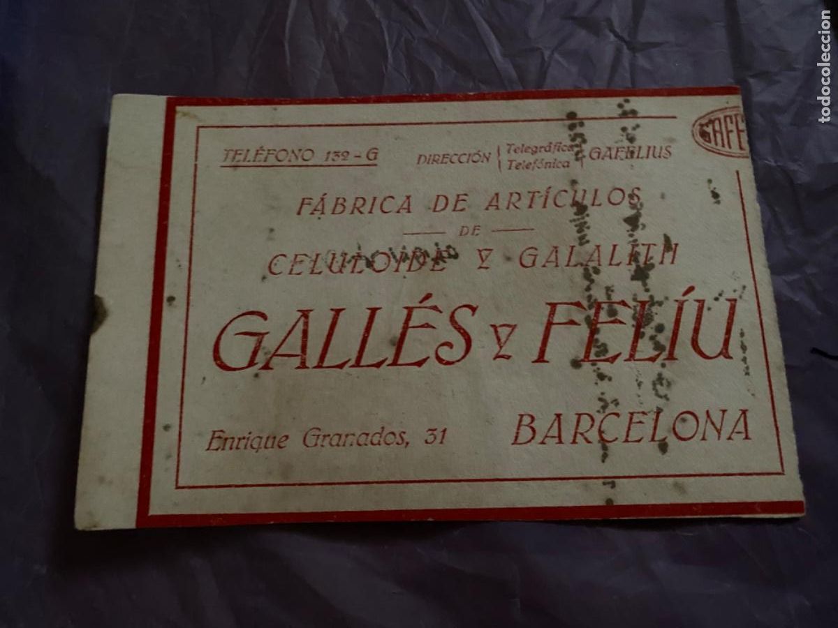 Coleccionismo papel secante: ANTIGUO PAPEL SECANTE GALLES Y FELIU BARCELONA