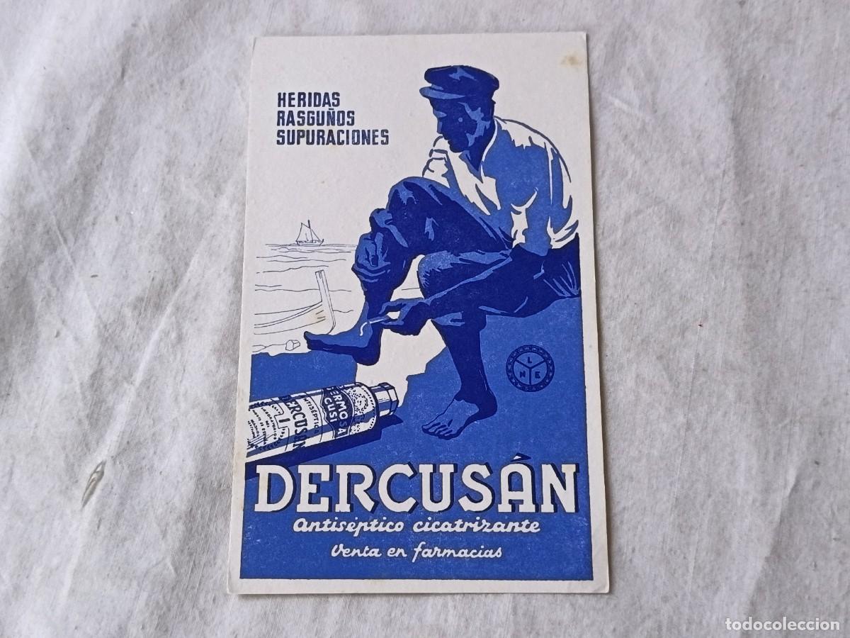 Coleccionismo papel secante: Papel Secante, Antiguo o Vintage, Antis&eacute;ptico Dercus&aacute;n