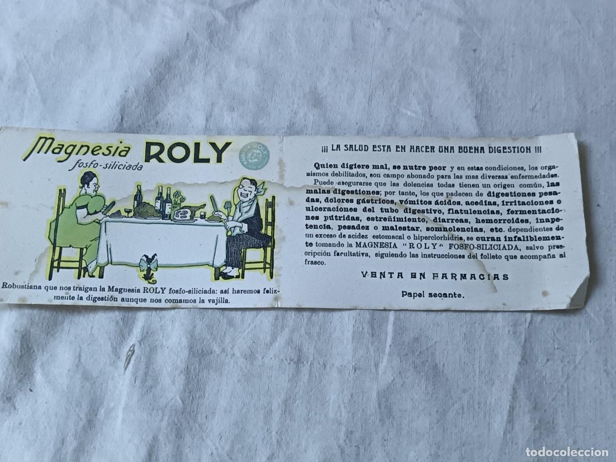 Coleccionismo papel secante: Papel Secante, Antiguo o Vintage, Magnesia Roly